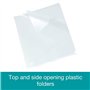 SUMMIT Lot de 100 pochettes en plastique A4 avec découpes solides