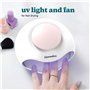HoMedics Lampe UV Sèche Ongles et Vernis 2-en-1 avec Ventilateur, Finition Élégante en Quelques Minutes pour Manucure et Pédicur