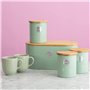 Typhoon LIVING Collection Sucrier avec couvercle | Vert pastel | Boîte de rangement pour sucre de cuisine 1 l | Récipient à sucr