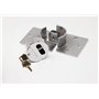 Maypole MP908 Camionnette Serrure C/W Chrome Moraillon & Boulons Fixation Dp, Argenté.