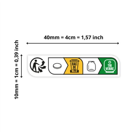 Avery - 1000 Etiquettes Infotri Rectangles Autocollantes en rouleau - 10x40 mm - Infotri - 1 rouleau de 1000 Stickers pour entre