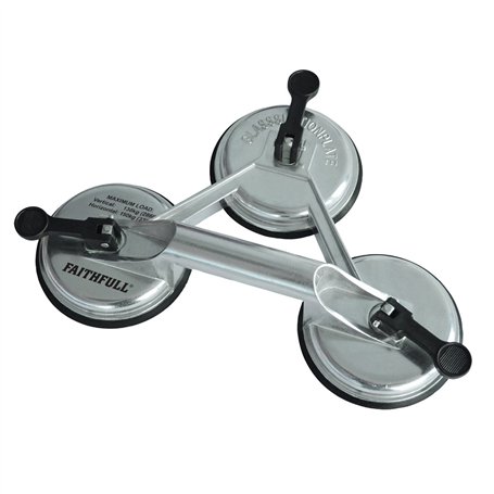 Faithfull SUCPAD3P Microventouse élévatrice en triple aluminium