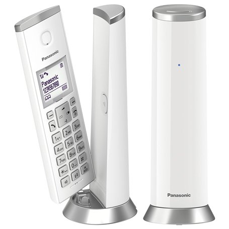 Panasonic Téléphone DECT sans fil KX-TGK212JTW avec rétroéclairage LCD 1