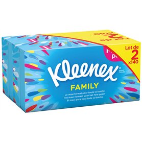 Kleenex Family Set de 2 Boîtes de Mouchoirs Maxi Format