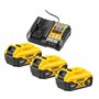DEWALT - Kit de Démarrage 3 Batteries XR 18 V 5Ah Plus Chargeur