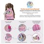 Bluey & Bingo Sac à dos rose – Sac à dos pour chambre d'enfant et d'école avec poche avant à paillettes – Porte-bouteille d'eau 
