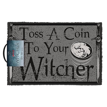 THE WITCHER (TOSS A COIN) DOORMAT / wycieraczka pod drzwi WiedÄšĹmin - Daj grosz (60x40 cm)