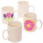 Baker Ross Créez vos propres grandes tasses en porcelaine blanche (paquet de 4) pour les enfants à décorer