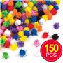 Baker Ross Pompons pailletés avec pastilles Auto-adhésifs (Paquet de 200) Loisir créatif pour Enfant et Adultes