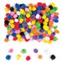 Baker Ross Pompons pailletés avec pastilles Auto-adhésifs (Paquet de 200) Loisir créatif pour Enfant et Adultes