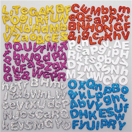 Baker Ross PJ134 Lettres pailletées rouges