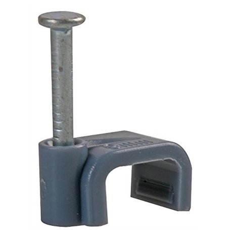 Pro Power CHF-9 mm GREY Lot de 100 clips pour câble double et terre Gris 1