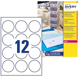 Avery L7127-10 Etiquette adhésive Transparent