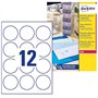 Avery L7127-10 Etiquette adhésive Transparent