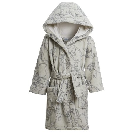 Disney Peignoir à capuche pour bébé fille et garçon Motif éléphant Gris