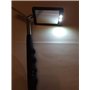 2 LED Lampe de travail à miroir d'Inspection télescopique extensible sans poignée Chromé