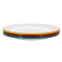 Argon Tableware Plaques de dîner en émail Blanc - Plats de Camping en Plein air en métal - 25.5cm - 4 Couleurs