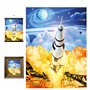 3D LiveLife Affiche Murales Lenticulaires Apollo de Deluxebase. Poster Espace 3D sans Cadre. Décoration Murale Parfaite. Oeuvre