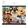3D LiveLife Affiche Murales Lenticulaires Selfie Canin de Deluxebase. Poster Chien 3D sans Cadre. Décoration Murale Parfaite. Oe