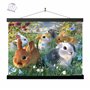 3D LiveLife Affiche Murales Lenticulaires Lapins de Deluxebase. Poster Lapin 3D sans Cadre. Décoration Murale Parfaite. Oeuvre O