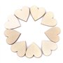 Coeurs en Bois (5cm) x100 - Coeurs en Bois Aspect Rustique pour Projets d'Artisanat - Formes d'Artisanat en Bois pour Embellisse