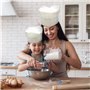 TRIXES Chapeau de chef élastique blanc - Pour la cuisine et la pâtisserie ou une superbe pièce de costume - Paire avec tablier e