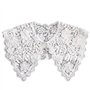 TRIXES Collier en Dentelle Ivoire - Collier Floral - Collier détachable Accessoire d'applique brodé - Accessoire de déguisement