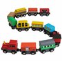 Kurtzy Train Magnétique avec Boîte de Rangement (Lot de 12) - Train en Bois Enfant pour Garçons et Filles de 3 Ans et Plus - Wag