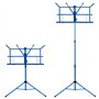 Mad About MA-MS04 Stand de musique pliable - Support de partitions portable et facile à plier avec sac de transport - Bleu