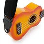 TIGER UAC4-BK Sangle de Ukulele pour Ukes Soprano, Concert, Tenor et Baritone avec porte plectre - Noir