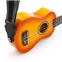 TIGER UAC4-GY Sangle de Ukulele pour Ukes Soprano, Concert, Tenor et Baritone avec porte plectre - Gris