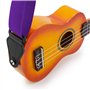 TIGER UAC4-PU Sangle de Ukulele pour Ukes Soprano, Concert, Tenor et Baritone avec porte plectre - Violet