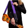 TIGER UAC4-PU Sangle de Ukulele pour Ukes Soprano, Concert, Tenor et Baritone avec porte plectre - Violet