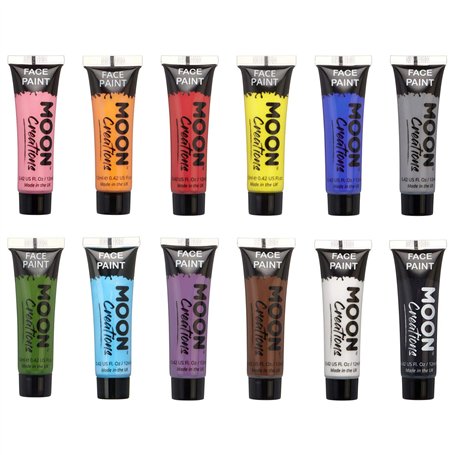 Moon CreationsTubes de peinture pour le visage et le corps | Peinture pour le visage prête à l'emploi | Sans cruauté | pour enfa