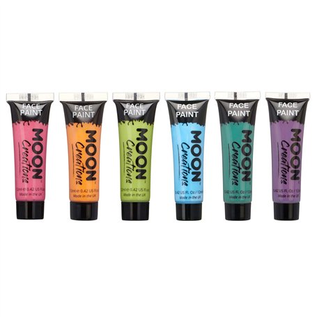 Moon Creations Tubes de peinture pour le visage et le corps | Peinture pour le visage prête à l'emploi | Sans cruauté | pour enf