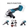 KATSU FIT-BAT 21V Meuleuse d'Angle sans Fil Brushless 115mm 125mm Moteur sans Balais avec Kits d'Accessoires Multi-outils Oscill