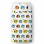 Parure de lit simple Pokémon sous licence officielle pour enfants | Pikachu Bulbasaur Charmander Squirtle Parure de lit réversib