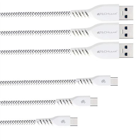 TECHGEAR USB C Câble Chargeur (3 pack) pour Appareils USB Type C Samsung Tab A8 10.5