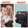 Cozlly Sac de Rangement pour Poussette, Organisateur Poussette Universelle, Sac Organisateur Poussette, Sac à Langer Poussette, 