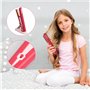 Litinliv 22 Pièces Jouets de Salon de Coiffure pour Filles, Jeu de Simulation de Coiffeur, avec Sèche-Cheveux, Fer à Friser et C