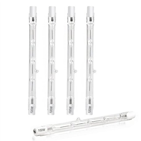 DoRight 100W R7s Ampoule Halogène 118mm Dimmable Blanc Chaud 2800K J118 Projecteur AC 220-240V Halogène Linéaire 1500lm Angle de