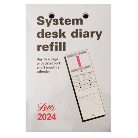 Letts System Recharge d'agenda de Bureau 2024