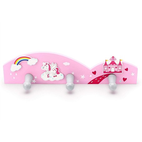 Mousehouse Gifts - Patère à 3 crochets pour chambre enfant/fille - thème licorne