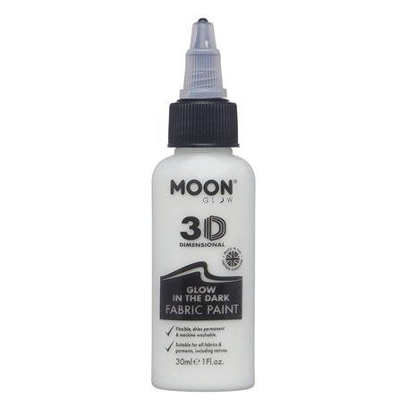 Moon Glow Peinture pour tissu 3D phosphorescente : peinture pour tissu pour vêtements