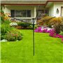 Ram® Corde à Linge rotative 4 Bras 45 m avec Piquet et Housse 45 m