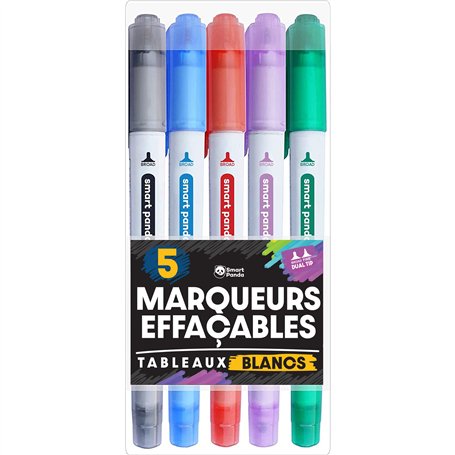 Marqueurs pour Tableaux Blancs par SmartPanda – Double Pointe