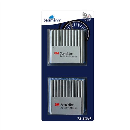 Salzmann Lot de 72 réflecteurs de Rayons de Roue de vélo brevetés avec matériau réfléchissant Scotchlite 3M – Compatible avec To