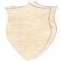 Creative Deco 2 x Formes Bouclier Bois | 30x24cm | Découpes Contreplaqués Non Peints | Decoration Tag Ornement Suspendus à Accro