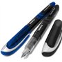Zebra Fuente - Stylo-plume jetable - Encre colorée - Noir, bleu et rouge