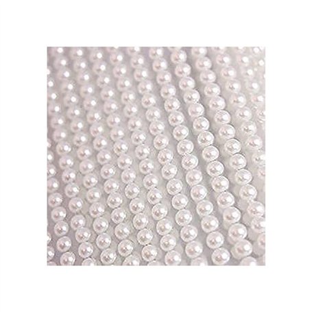 Syntego 400 perles auto-adhésives 6 mm petite perle ronde embellissement collé (blanc)